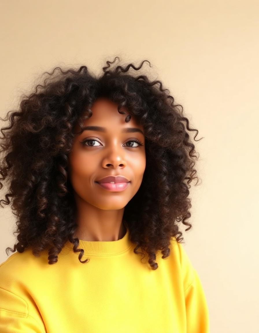 Healthy defined natural curls